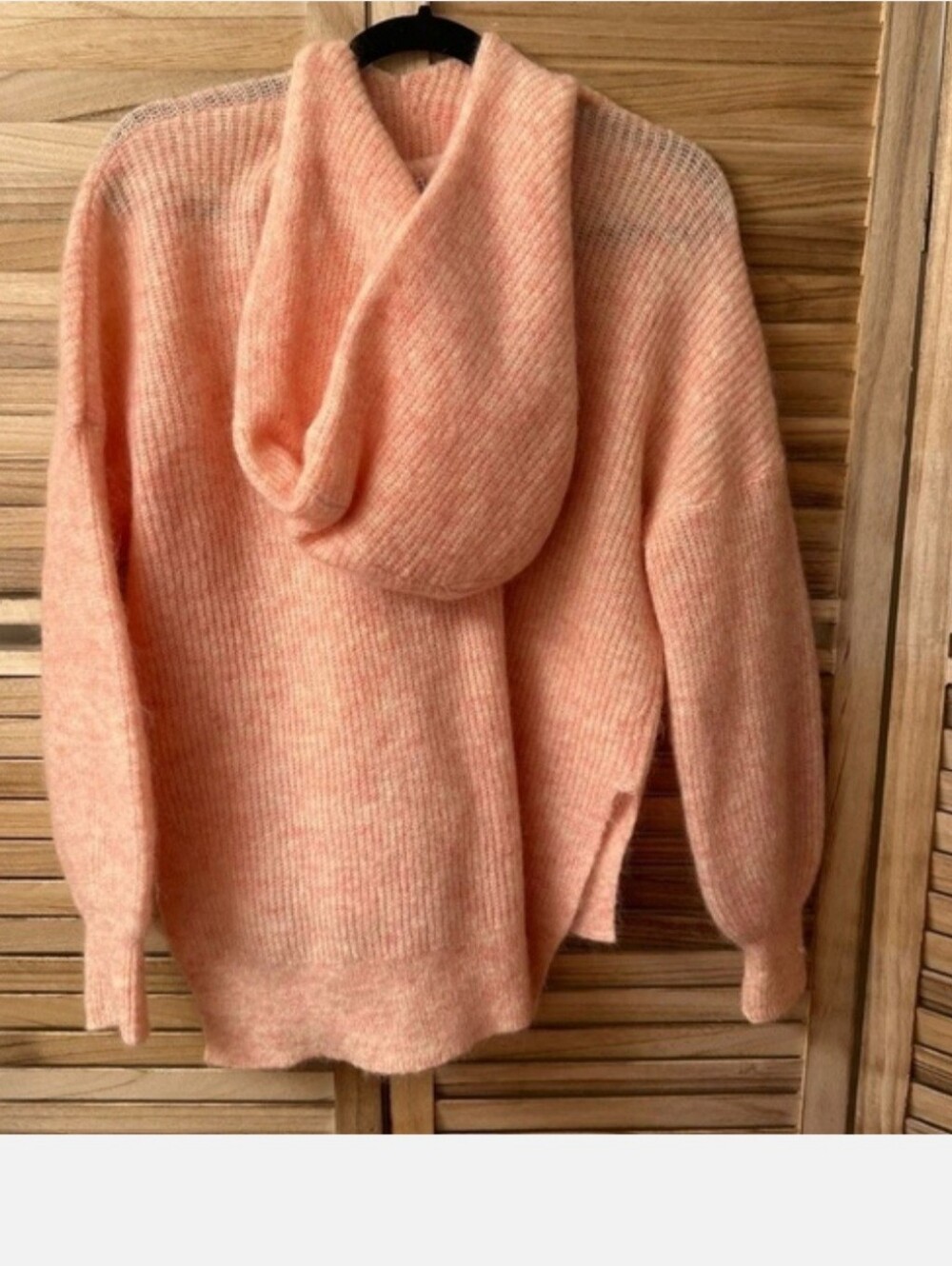 Ganni Ribbed Wool-blend Hooded Top - Picture 3 of 3
